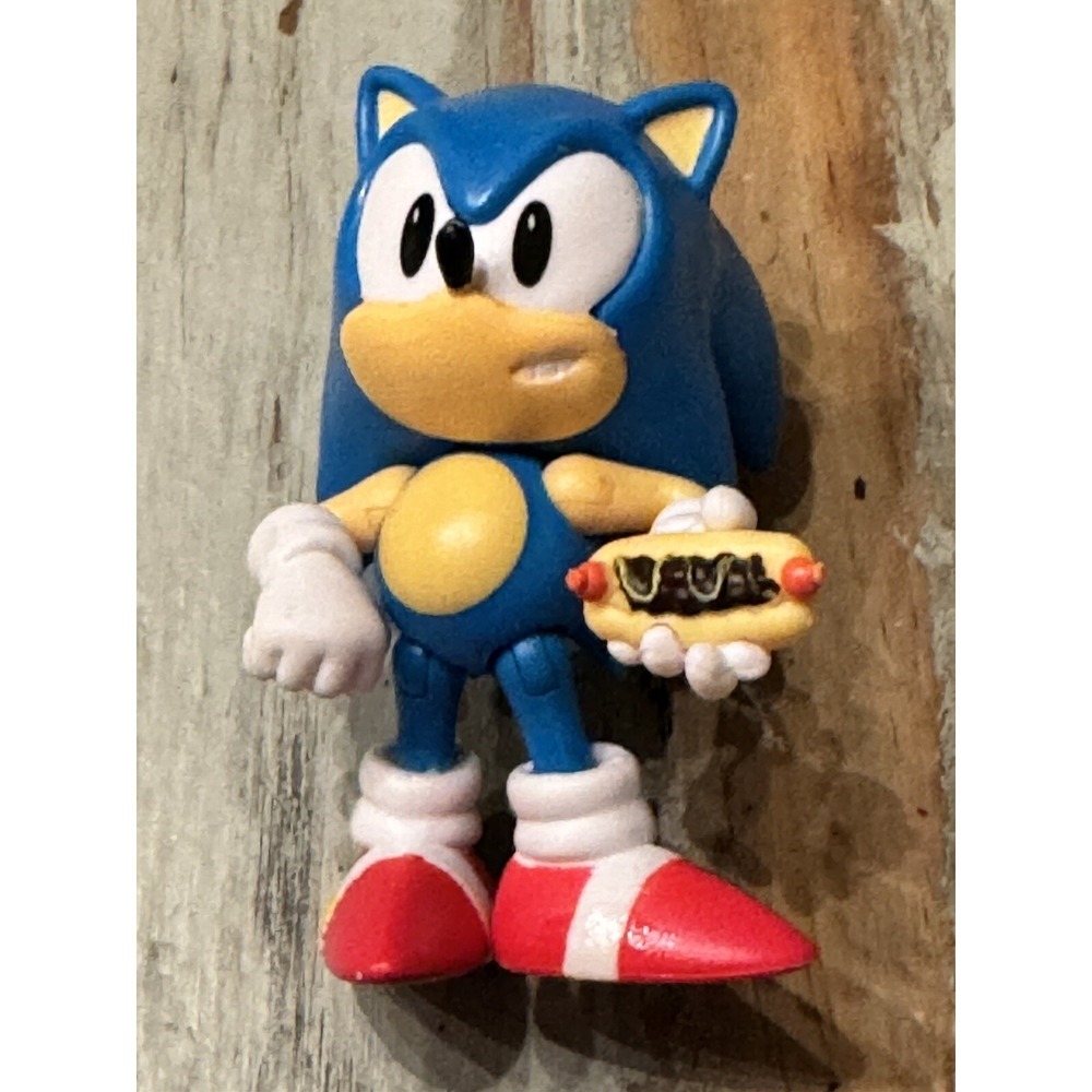 Sonic the Hedgehog Figure Toy with Chili Hot Dog Jakks Pacific 3"